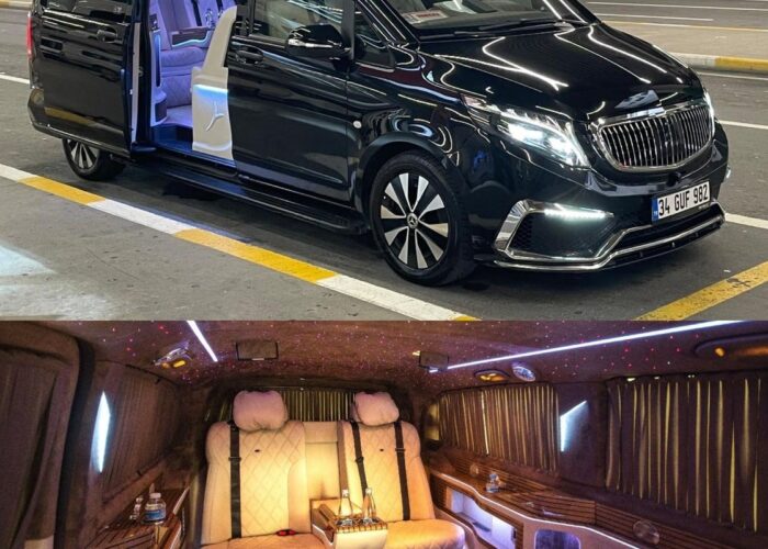 Black Mercedes VIP van for Istanbul Airport transfers
