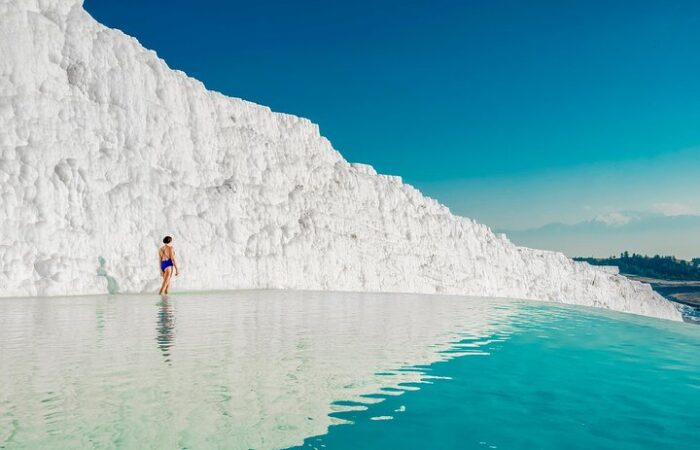 White travertine terraces of Pamukkale