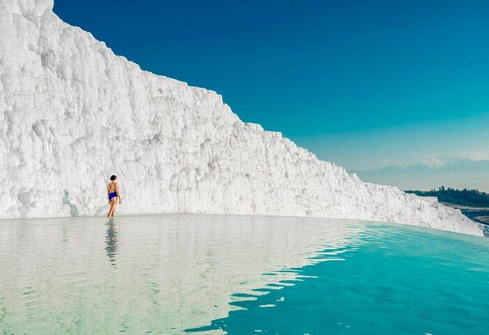 White travertine terraces of Pamukkale